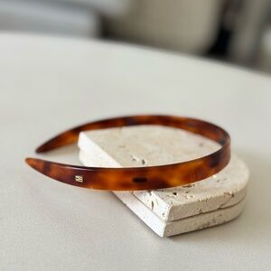 Alexandre De Paris Tortoiseshell Resin Headband - Warm Brown